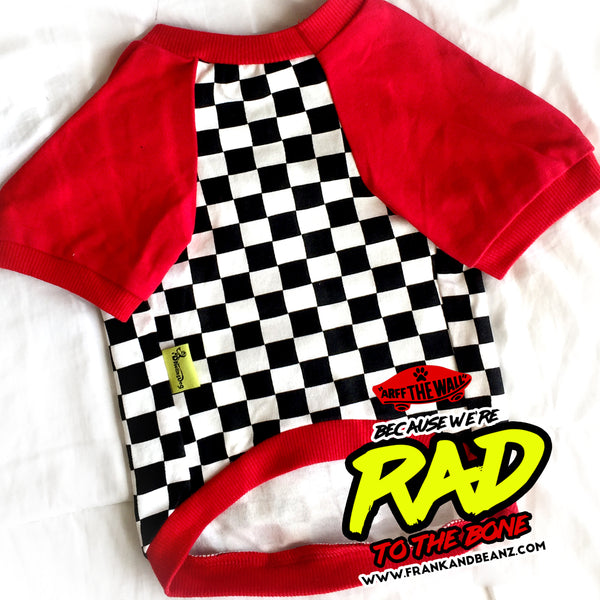 Arff the Wall Skater Checkered Dog Shirt