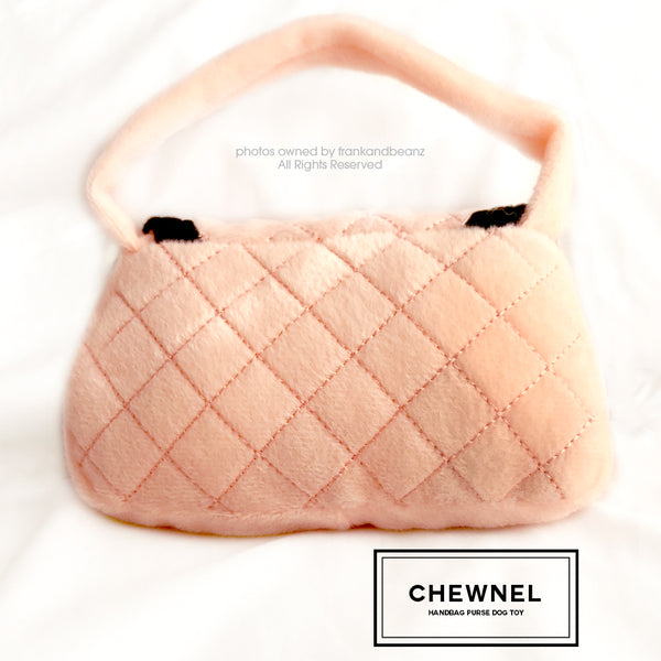 Chewnel Peach Purse Designer Dog Toy Plush