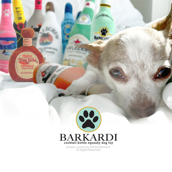 Barkardi Cocktail Bottle Dog Toy