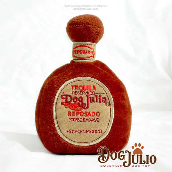Dog Julio Tequila Bottle Plush Dog Toy Squeaky