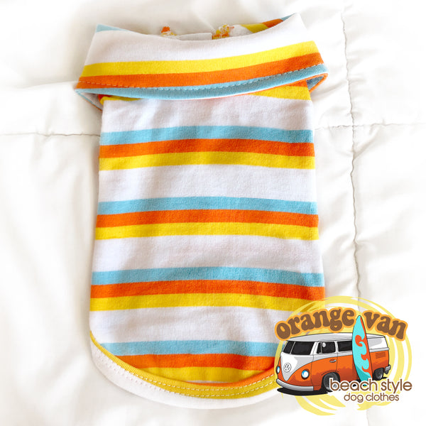 Striped Polo Dog Shirt Dog Clothes for Small Medium Dogs