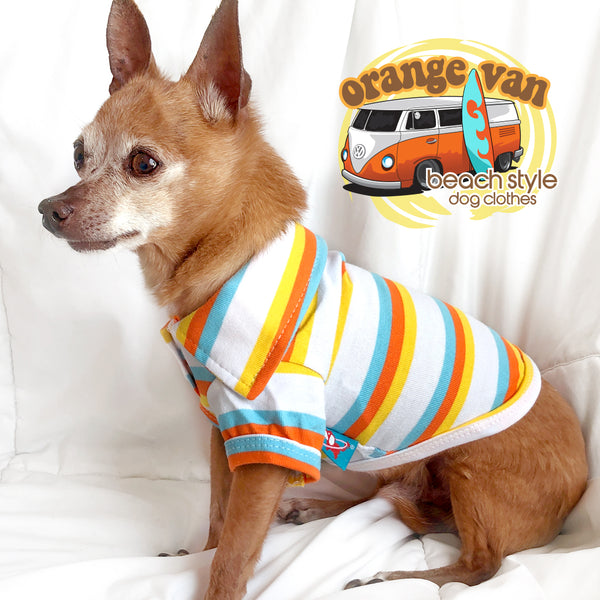 Striped Polo Dog Shirt Dog Clothes for Small Medium Dogs