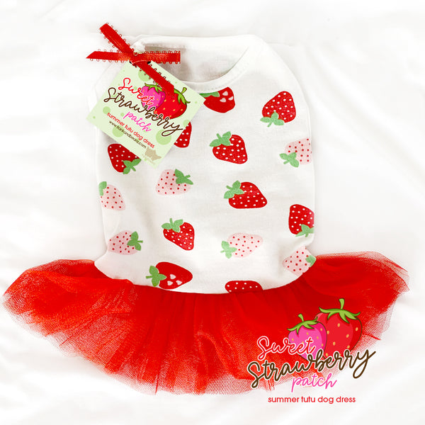 Sweet Strawberry Cute Tutu Dog Dress