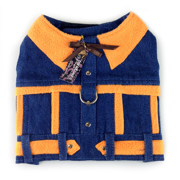 Yee-Haw Henry Denim Dog Harness Jacket