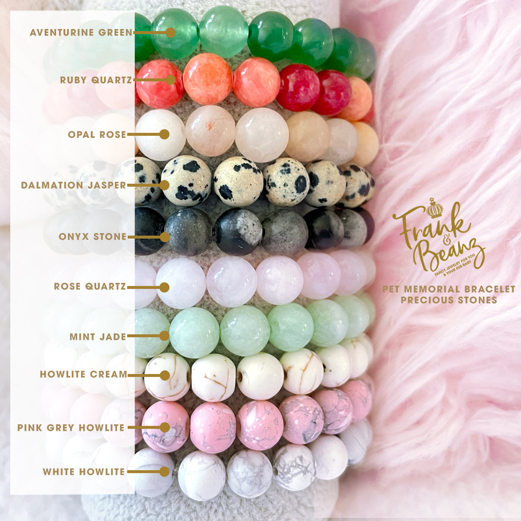 Custom Paw Print Cream Onyx Bracelet – Pet Keepsake or Memorial