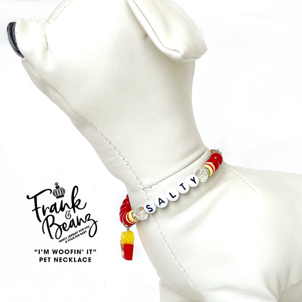 I'm Woofin' It Fries Dog Necklace Cat Necklace Luxury Pet Jewelry