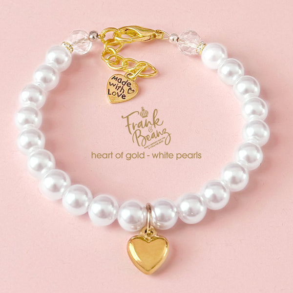 18k Heart of Gold Custom Pearl Dog & Cat Necklace