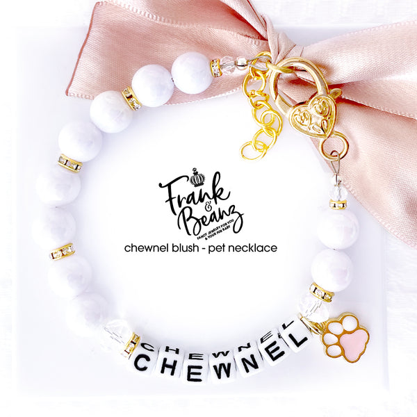Chewnel Personalized Dog Necklace Collar Cat Necklace Collar Pet Jewelry