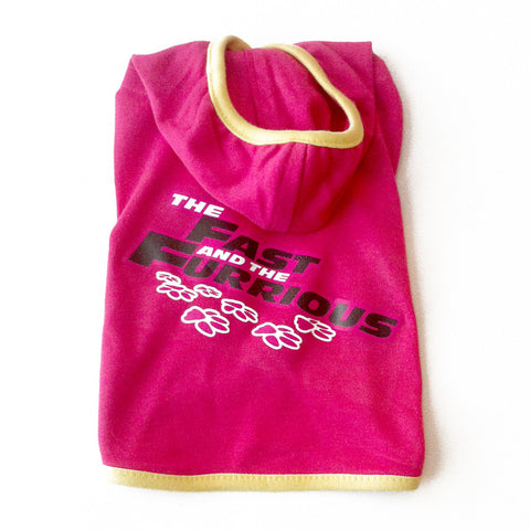 Fast & the Furrious™ Classic Pink Little Dog Hoodie Shirt