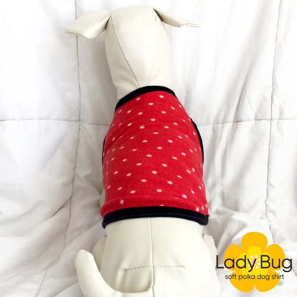 Lady Bug Fleece Dog Shirt