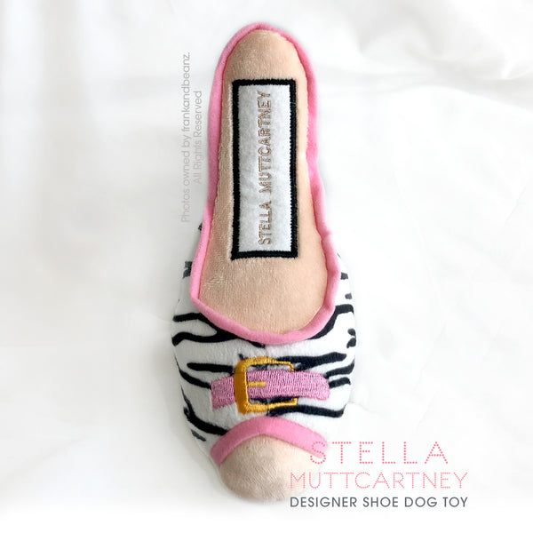 Stella MuttCartney Zebra Designer Shoe Dog Toy
