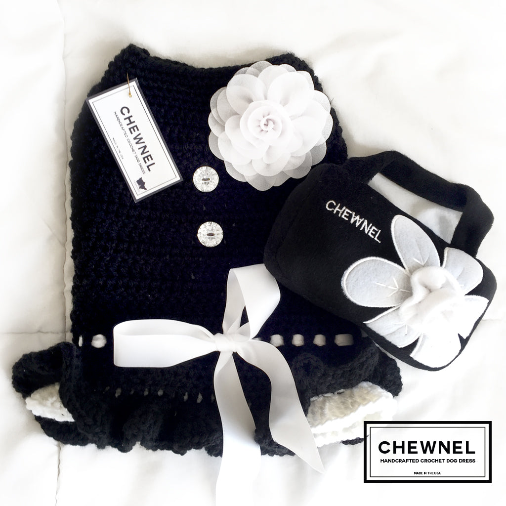 Chewnel style Dog Sweater Dress and Dog Purse – FrankandBeanz