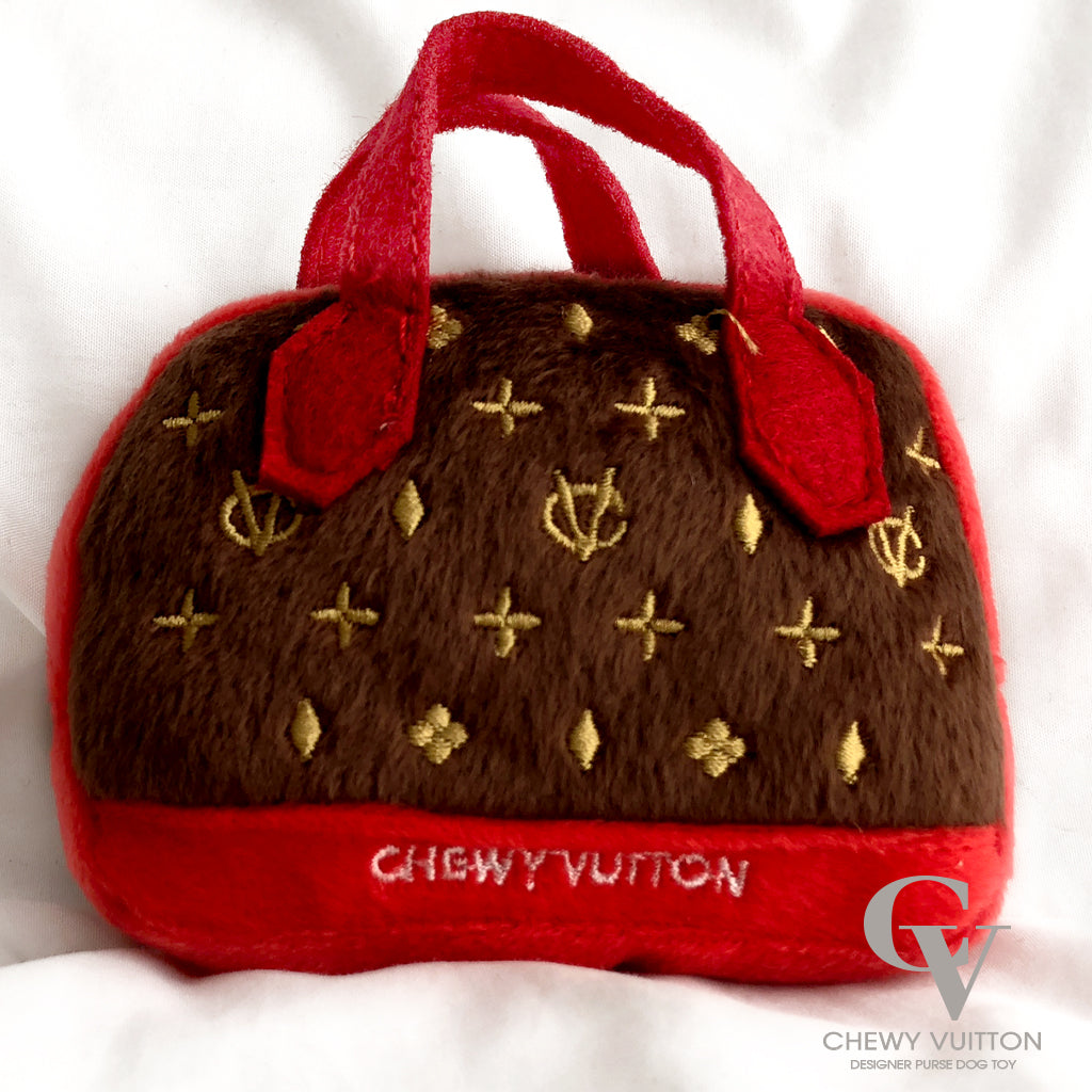 Chewy Vuitton Mini Designer Dog Toy Purse – FrankandBeanz Fancy Jewelry and  Toys for Pets
