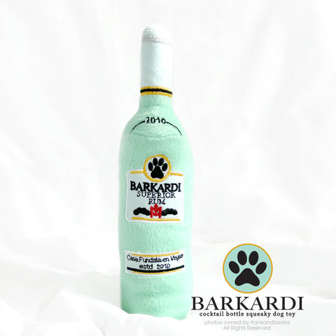 Barkardi Cocktail Bottle Dog Toy