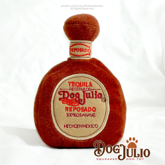 Dog Julio Tequila Bottle Plush Dog Toy Squeaky