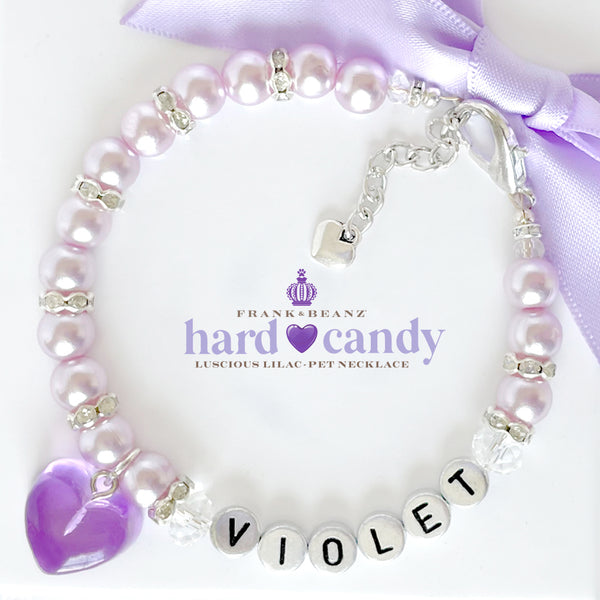 Hard Candy Luscious Lilac Dog Necklace Luxury Pet Jewelry