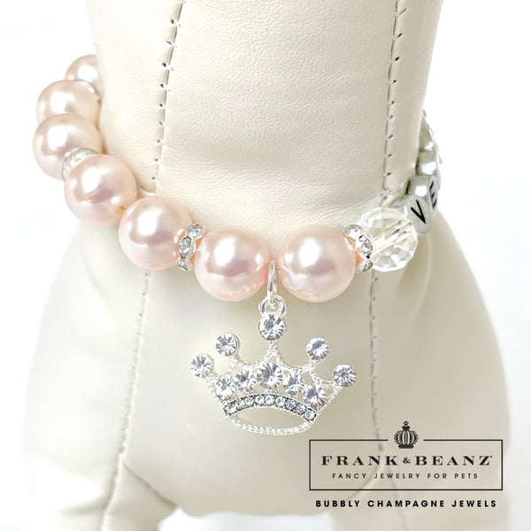 Bubbly Champagne Deluxe Pearl Dog Necklace Pet Necklace