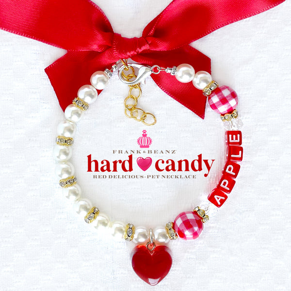 Hard Candy Red Delicious Dog Necklace Dog Collar Cat Necklace Luxury Pet Jewelry