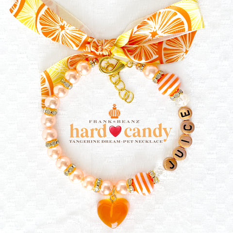 Hard Candy Tangerine Dream Dog Necklace Dog Collar Cat Necklace Luxury Pet Jewelry