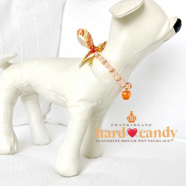 Hard Candy Tangerine Dream Dog Necklace Dog Collar Cat Necklace Luxury Pet Jewelry