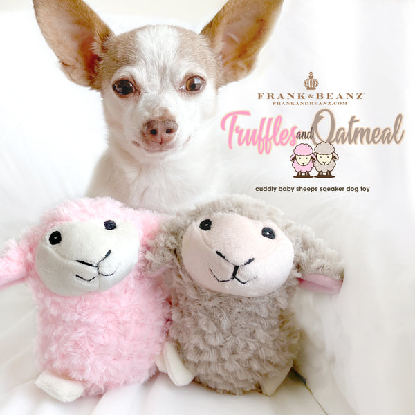 Truffles & Oatmeal Soft Baby Sheep Dog Toys