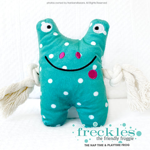 Freckles the Friendly Frog Nap Time Play Time Dog Toys