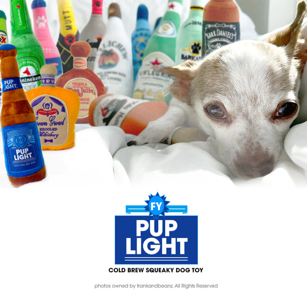 Pup Light Beer Bottle Squeaky Dog Toy
