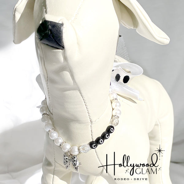 Rodeo Drive Hollywood Glam Pearl Dog Necklace Fancy Pet Jewelry