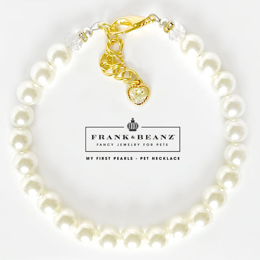 My First Pearl Necklace Dog Necklace Luxury Pet Jewelry