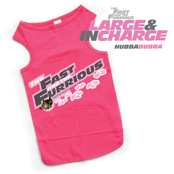 Fast & the Furrious™ - Large & in Charge Pink Dog Tank Top Shirt
