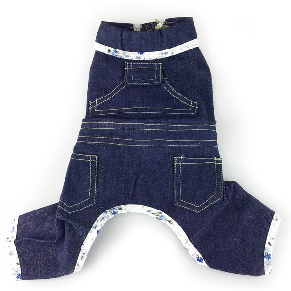 Dog Clothes- Buck-Arooohh Bob Blue Denim Jeans Dog Pants Overalls
